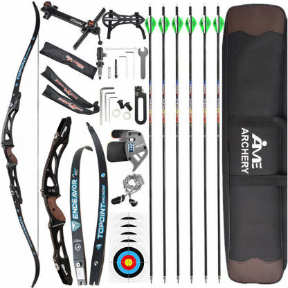 Topoint Archery Endeavor Recurve Bow and Arrows Set Multiple Colors